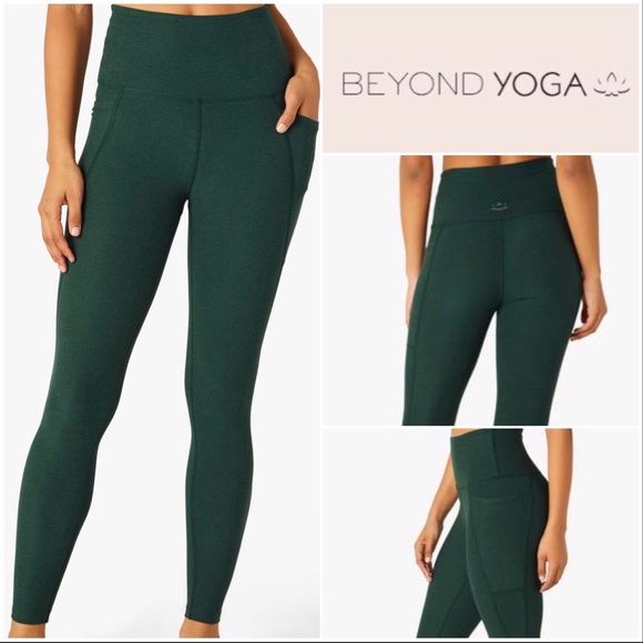 Beyond Yoga Pants - New Beyond Yoga S Spacedye Out Of Pocket High Waisted Midi Legging $99 H…
